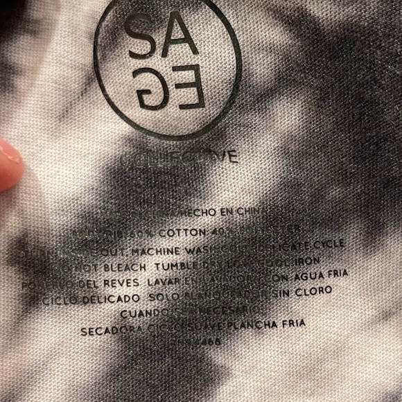 NWT tie dye sleeveless top small(black/white) S - Picture 4 of 6